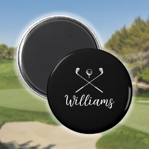 Custom Script Name Golf Clubs Magnet