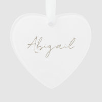 Custom Script Name Heart Acrylic