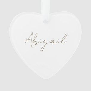 Custom Script Name Heart Acrylic Ornament