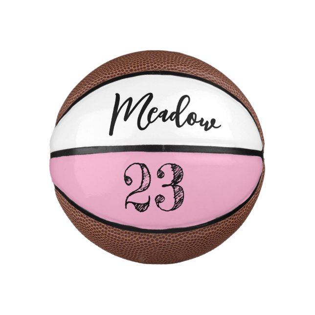 Custom script Name Number Black White Basketball (Front)