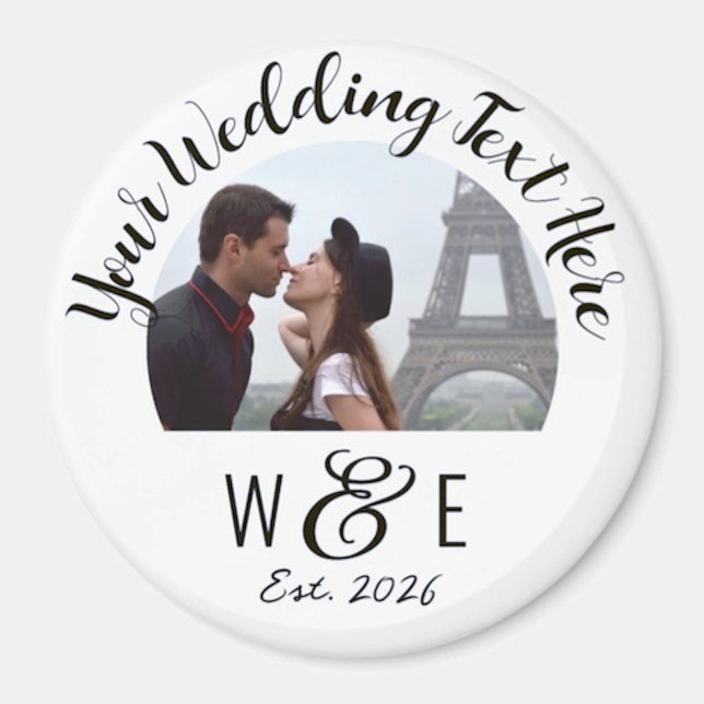 Custom Script Text Fridge Magnet Wedding Favours (Creator Uploaded)