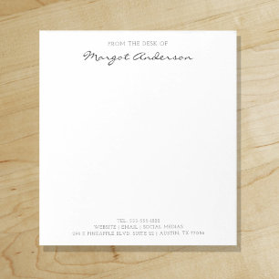 Custom Script Typography From the Desk of Notepad