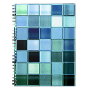 custom Sea Glass Mosaic  square pattern notebook