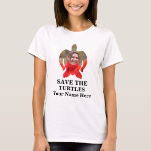 Custom sea turtle photo save the turtles marine T-Shirt