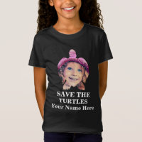 Custom sea turtle photo save the turtles marine T-
