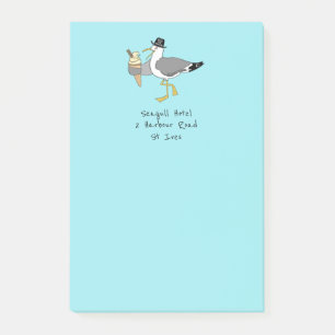 Custom Seagull Illustration Holiday Hotel/Rental Post-it Notes