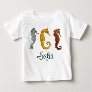 Custom Seahorses Baby T-Shirt