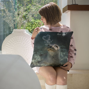 Custom Sealed With A Kiss Underwater Magic Cushion