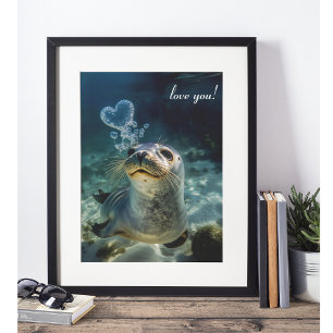 Custom Sealed With A Kiss Underwater Sanctuary Poster