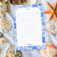 CUSTOM Seashells Border Sea Grocery Shopping List