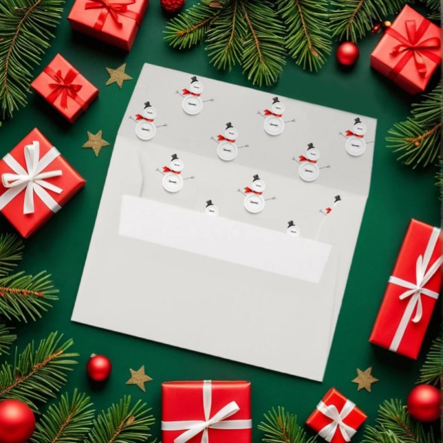 Custom Season's Greetings Envelope with Snowmen  (Creator Uploaded)