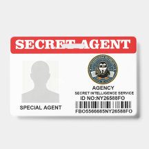 Custom Secret Agent Spy ID Card | Novelty Hallowee