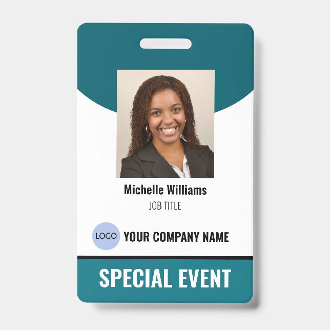 Custom Security Badge with ID Photo (Front)