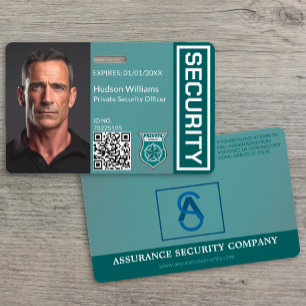 Custom Security Guard Photo ID Badge