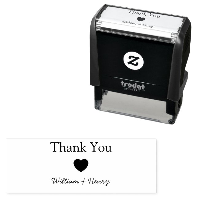 Custom Self Ink Thank You Business Self-inking Stamp (In Situ)