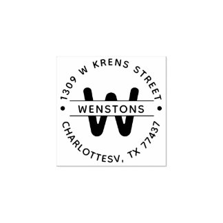 Custom Self Inking Address,Simple but Classic Rubber Stamp