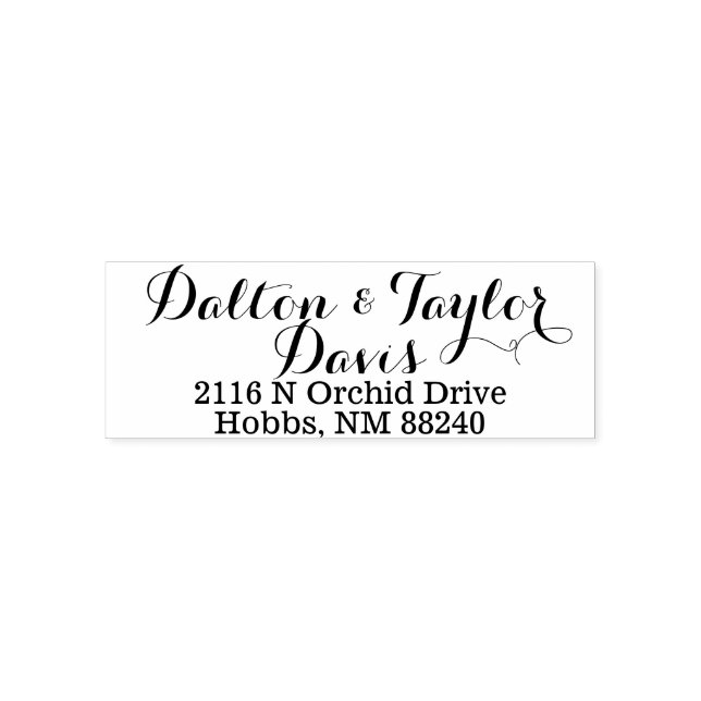 Custom Self Inking Address Stamp (Design)