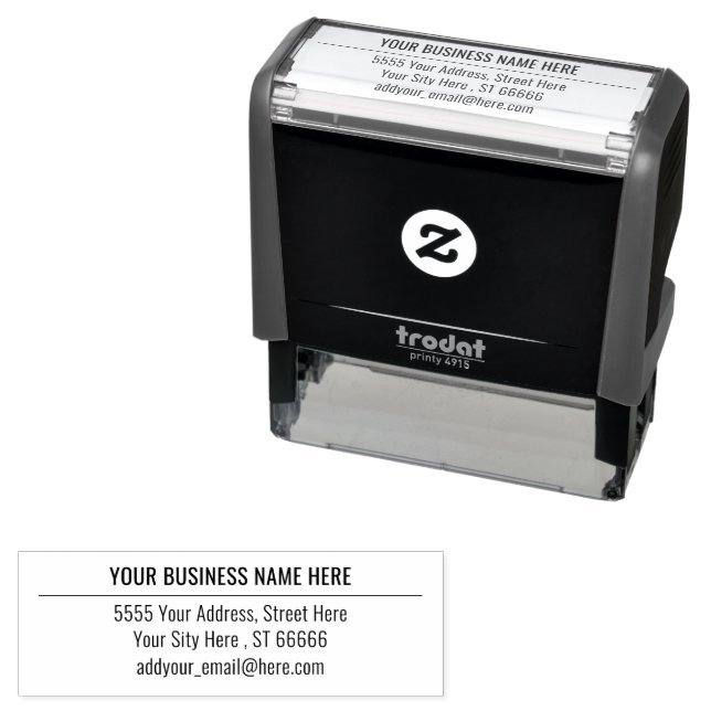 Custom Self-inking Stamp Address Your Name E-mail (In Situ)