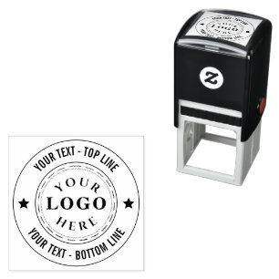 Custom Self-Inking Stamp with Logo and Company Inf