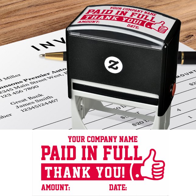 Custom Self-Inking Stamp with Thumbs Up Graphic (Creator Uploaded)