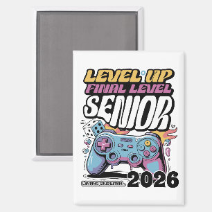 Custom Senior Class of 2026, Funny Gamer Graduate  Magnet