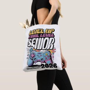Custom Senior Class of 2026, Funny Gamer Graduate Tote Bag