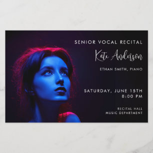 Custom Senior Recital Template Music Concert Flyer
