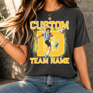Custom senior soccer player, team name & number T-Shirt