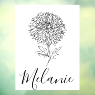 Custom September Aster Birth Flower Gift for Birth