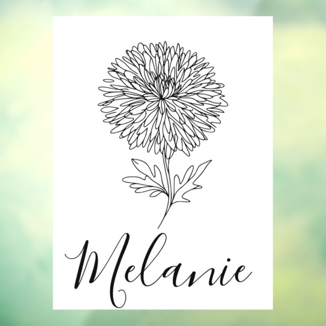 Custom September Aster Birth Flower Gift for Birth (Sheet 3)