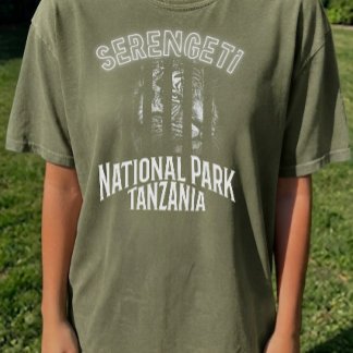 Custom SerengetiNationalPark Tanzania Wildlife T-Shirt
