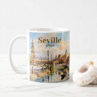 Custom Seville Spain Plaza de Espana Watercolor