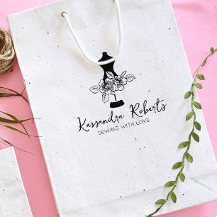 Custom Sewing Business, Large   Rubber Stamp