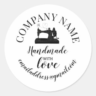 Custom Sewing Business Tags – Handmade with Love &
