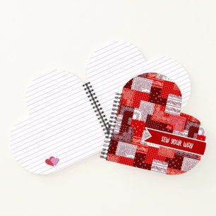 Custom Sewing Patchwork Bandanna Quilt Pattern Notebook