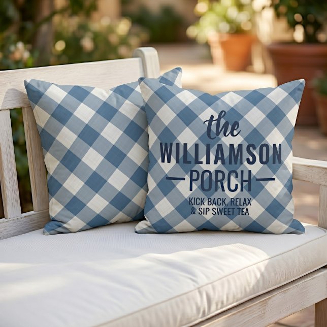 Custom Shabby Chic Country Cottage Plaid Pattern Cushion (Creator Uploaded)