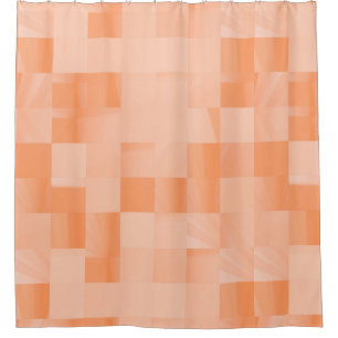 Custom Shades of Peach Fuzz Squares Shower Curtain