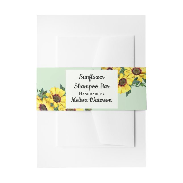 Custom Shampoo Bar Soap Band Wrap | Packaging Invitation Belly Band (Front Example)