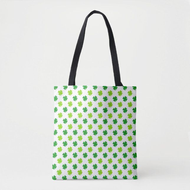 Custom Shamrock Bag, Irish Gifts St Patrick's Day Tote Bag (Front)