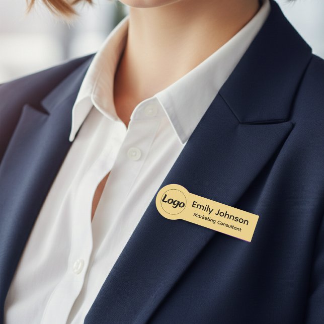 Custom Shaped Employee Pin Name Tag  (Creator Uploaded)