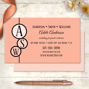 Custom Shapes Women Template Business Card