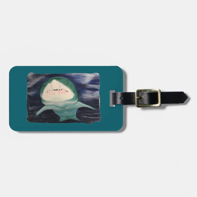 Custom Shark Luggage Tags (Front Horizontal)