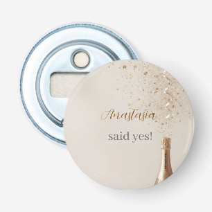 Custom She Said Yes Bridal Shower Bottle Opener