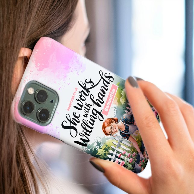 Custom She Works with Willing Hands Christian Case-Mate iPhone Case (Creator Uploaded)