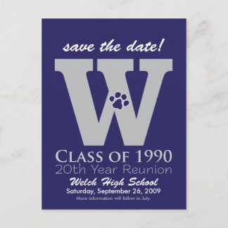 ::custom::_sheila Class Reunion Save-the-Date v1 Announcement Postcard