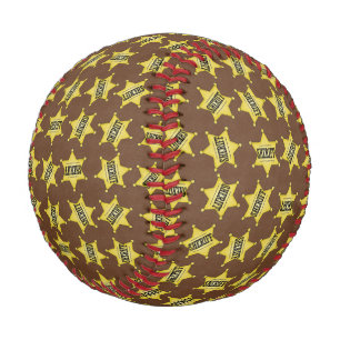 Custom Sheriff Badge Baseball