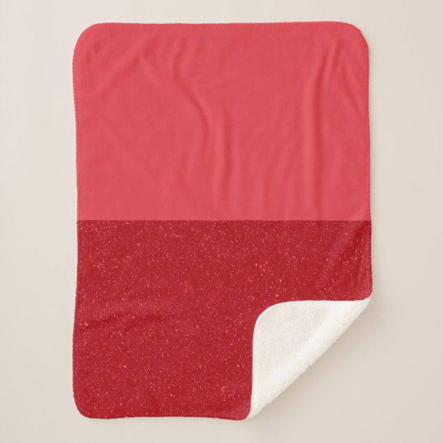 Custom Sherpa Blanket – Two-Tone Tomato Red (Front)