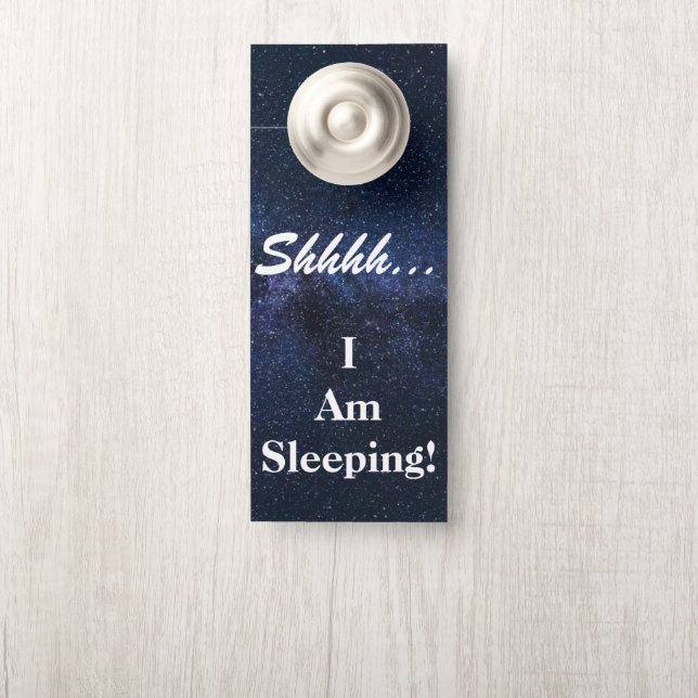 custom,shhh... i am sleeping" door hanger (On Knob)