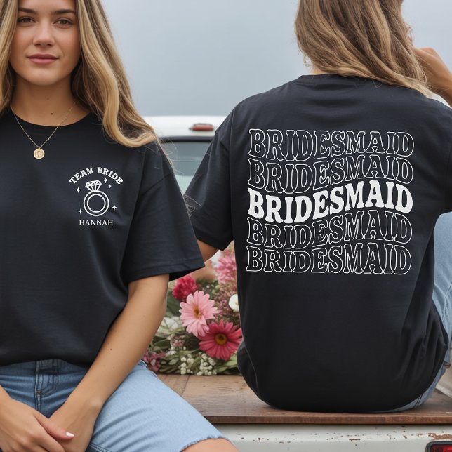Custom Shirt Gift for Bridesmaids and Bride Tribe (Personalized Bridesmaid Shirt Gift for Bridal Party and Bachelorette Weekend)