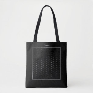 Custom Shoulder Tote Swiss Dots Polka Black Bag